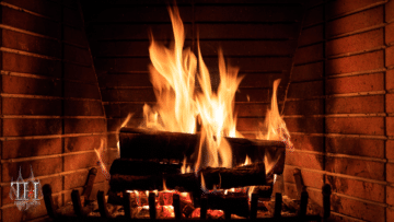 Image of a wood buring fireplace